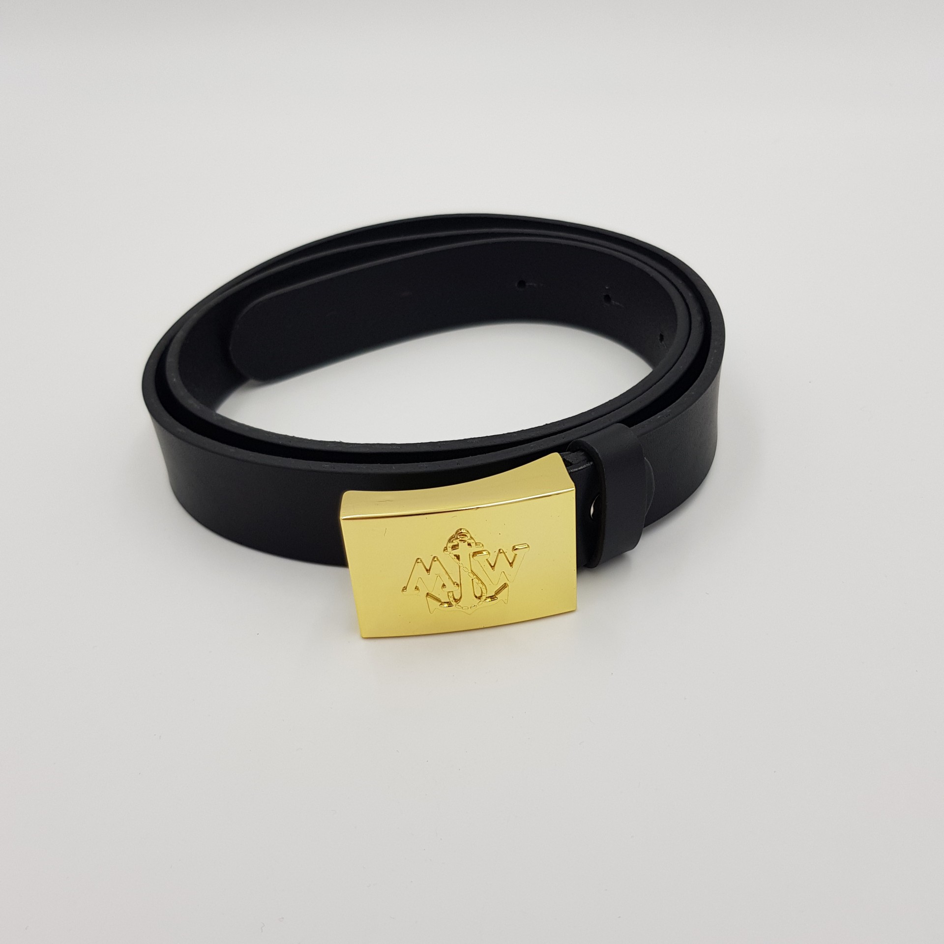 Pasek skórzany z klamrą MW