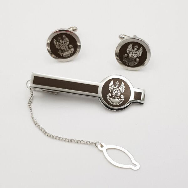 Spinki do mankietów i krawata Wojsk Lądowych  wz. 841A/MON (męskie)