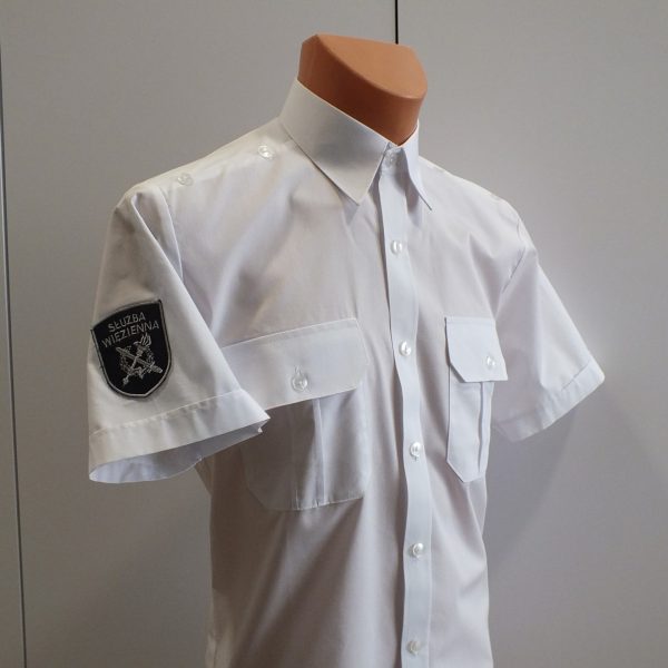 Koszulo-bluza biała MĘSKA z krótkim rękawem SW